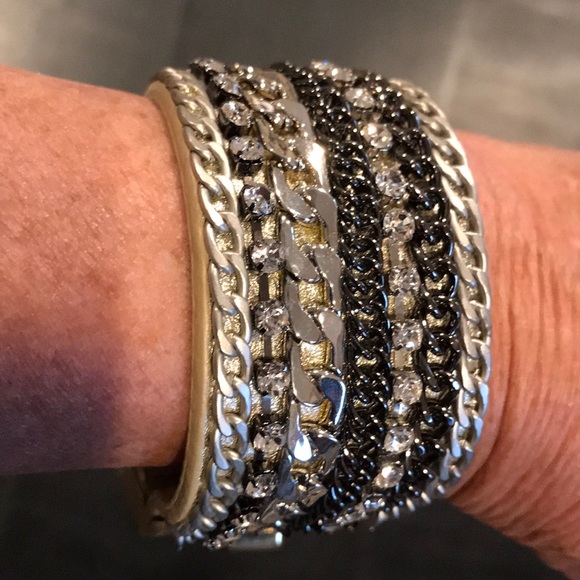 Bracelet black gold and silver - Picture 5 of 5